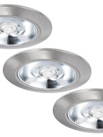 Set van 3 Inbouw LEDspot Riga, 6 Watt, Dim to warm, IP44