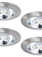 Set van 4 Inbouw LEDspot Riga, 6 Watt, Dim to warm, IP44
