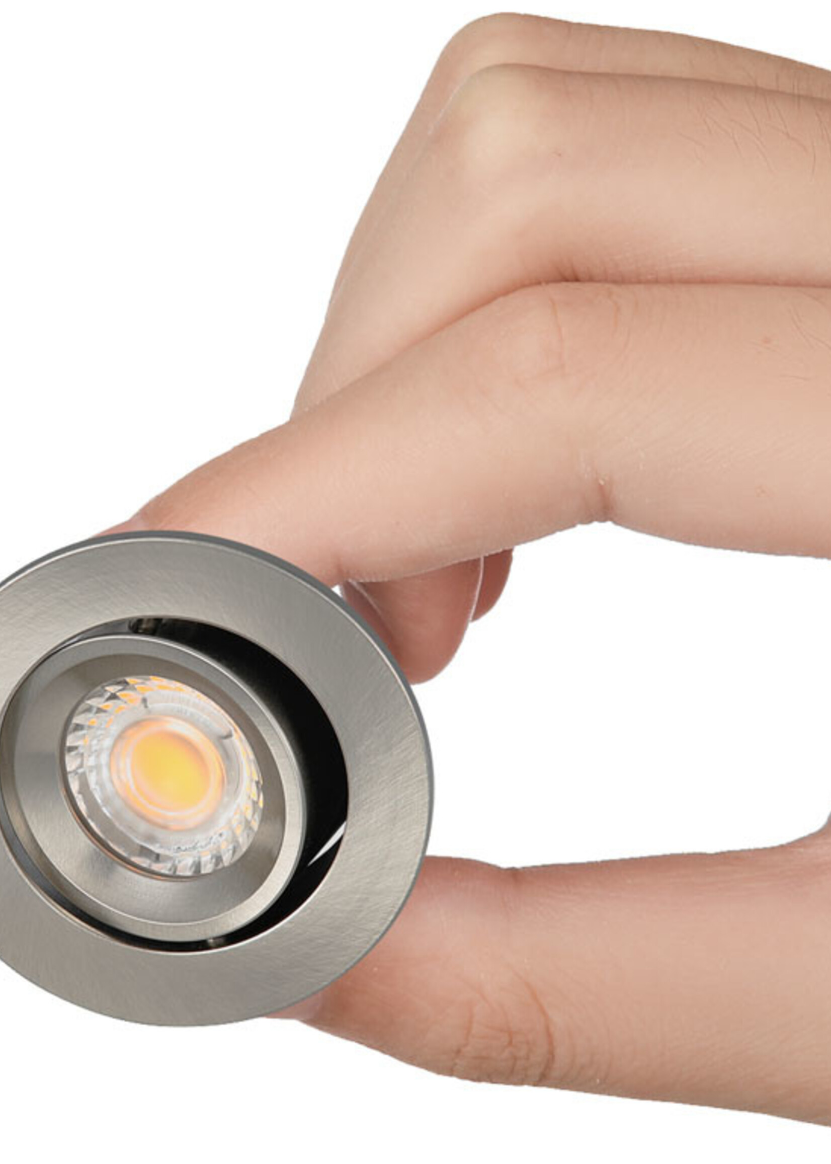Inbouw Ledspots  Hamburg 4,5 watt IP44 Dim to warm RVS Kleur