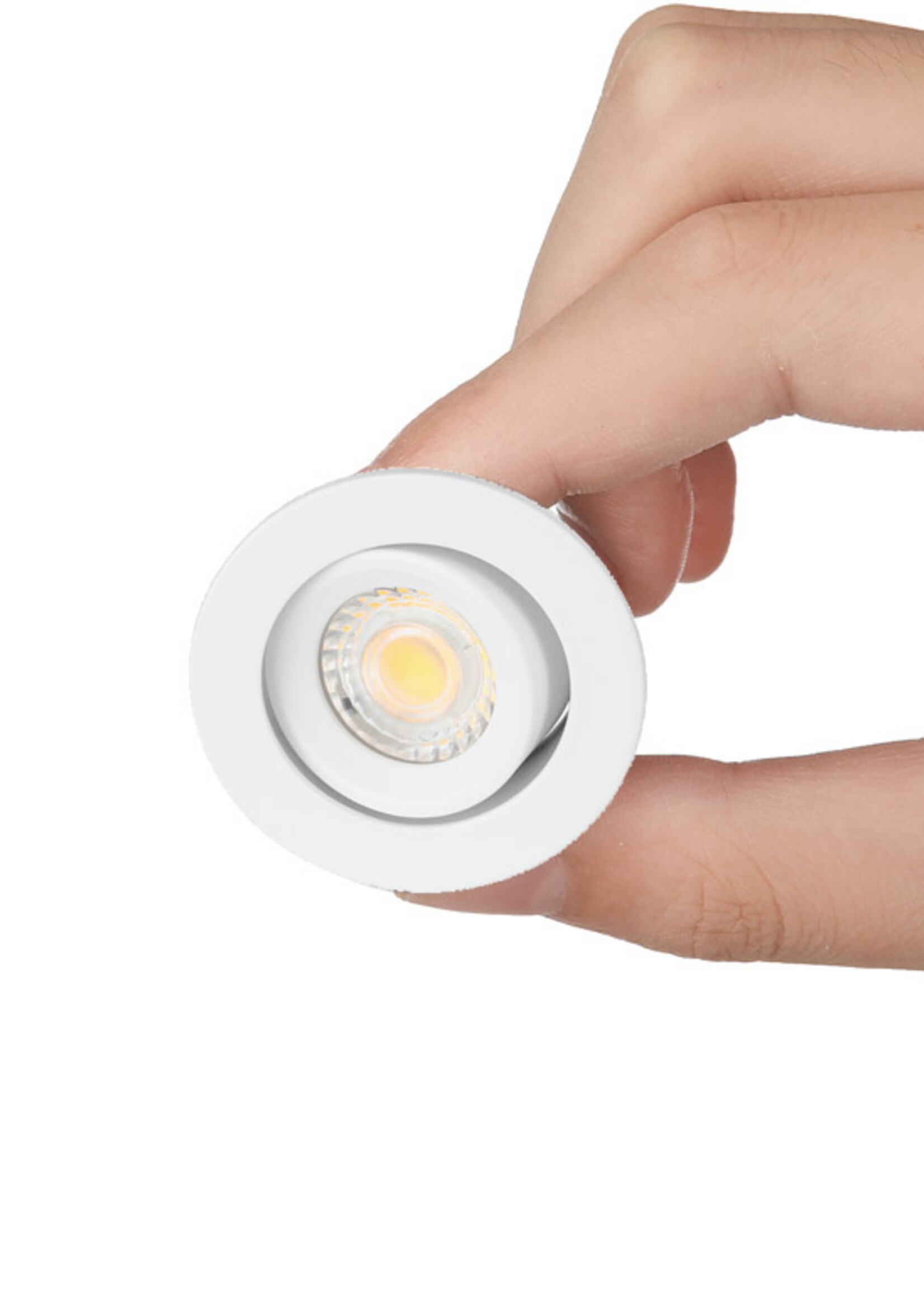 Mini Inbouw Ledspots  Hamburg 4,5 watt IP44 Dim to warm, Wit