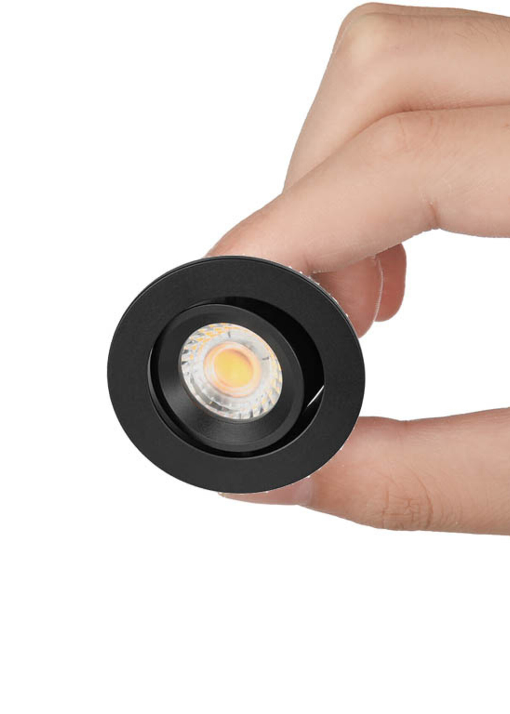 MINI INBOUW LEDSPOTS HAMBURG 4,5 WATT IP44 DIM TO WARM, Zwart
