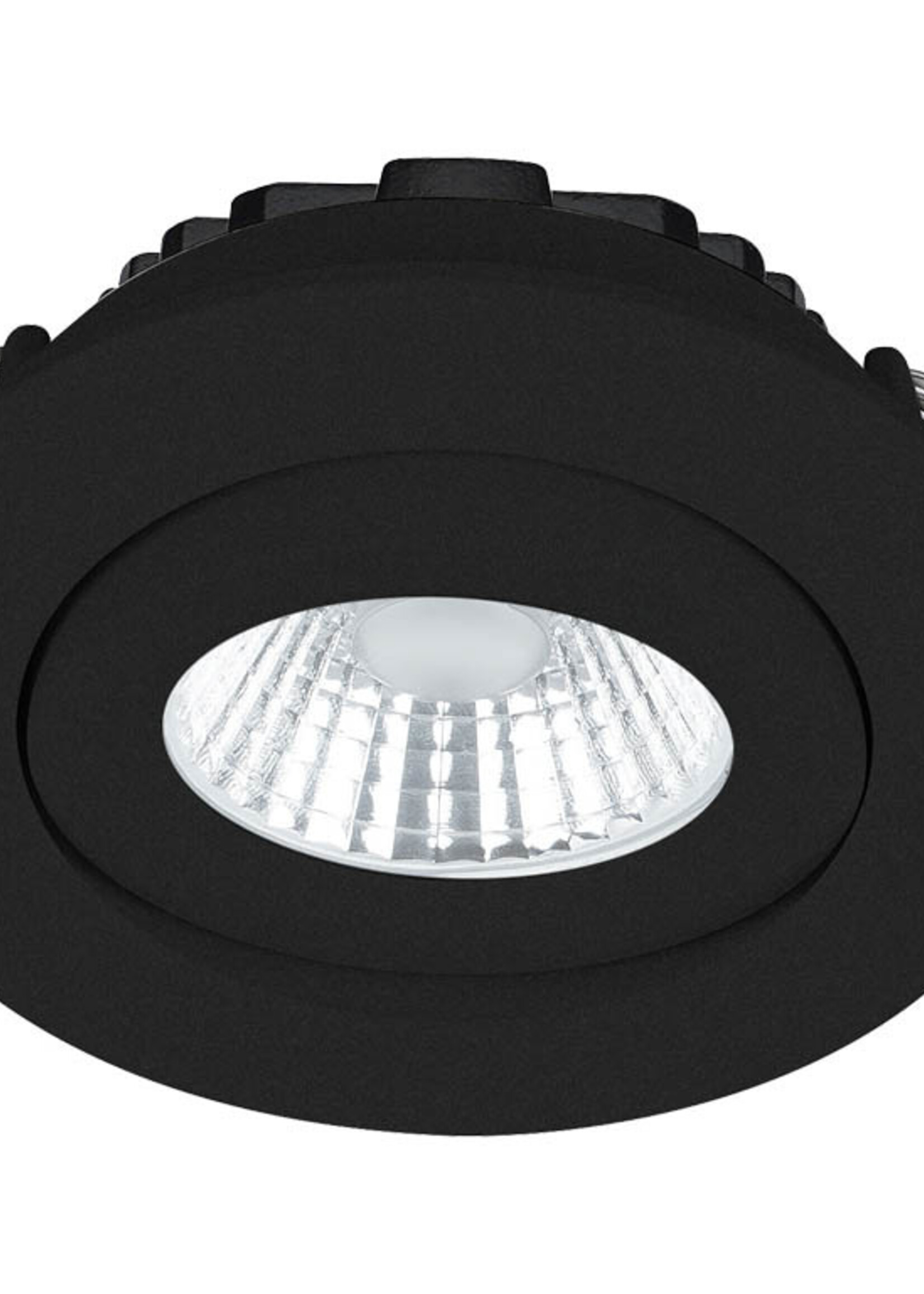 Inbouw Ledspot Praag zwart, 5 Watt, Dimbaar, Warm Wit licht , IP44