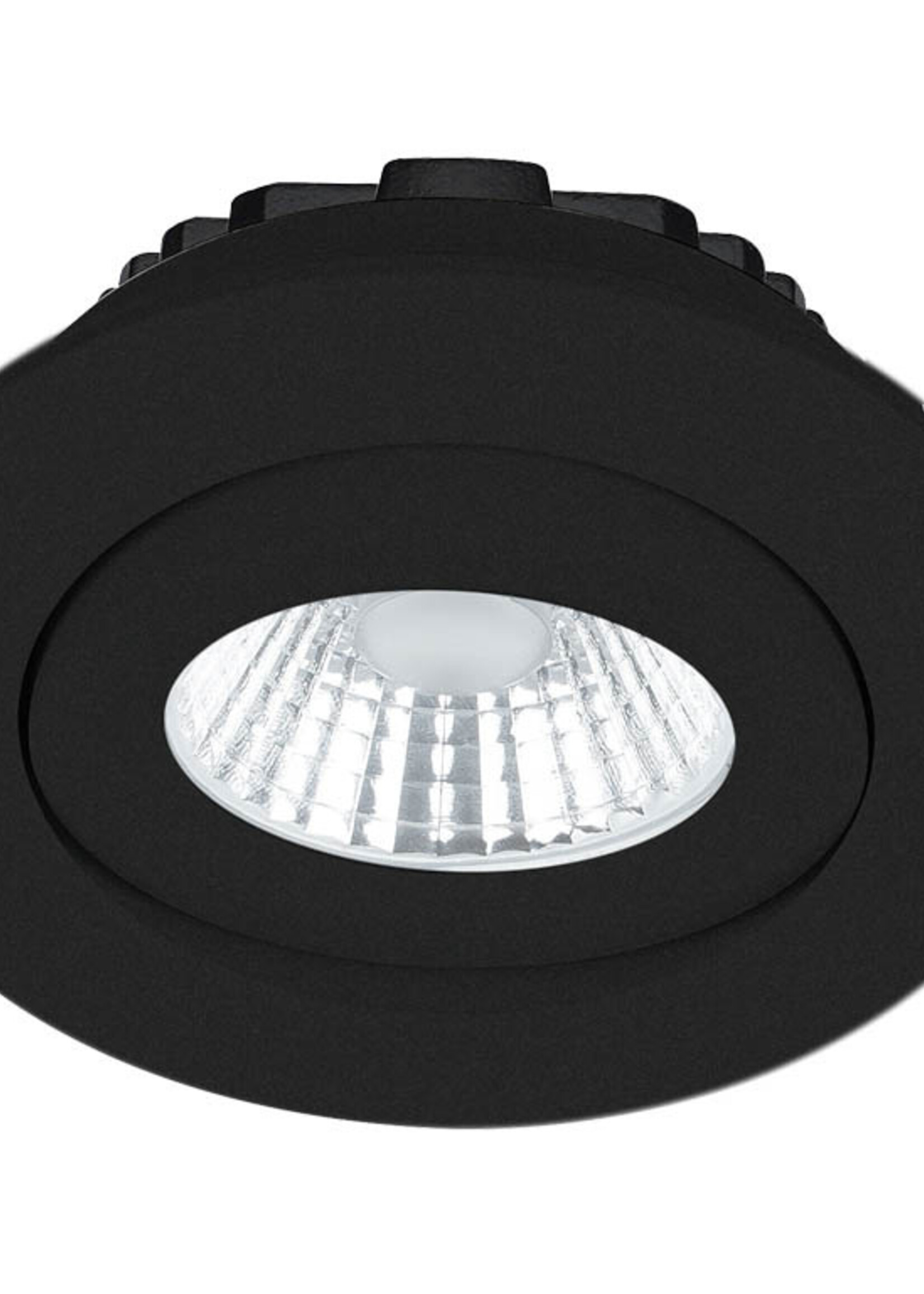 Set van 5 Inbouw Ledspot Praag zwart, 5 Watt, Dimbaar, Warm Wit licht , IP44