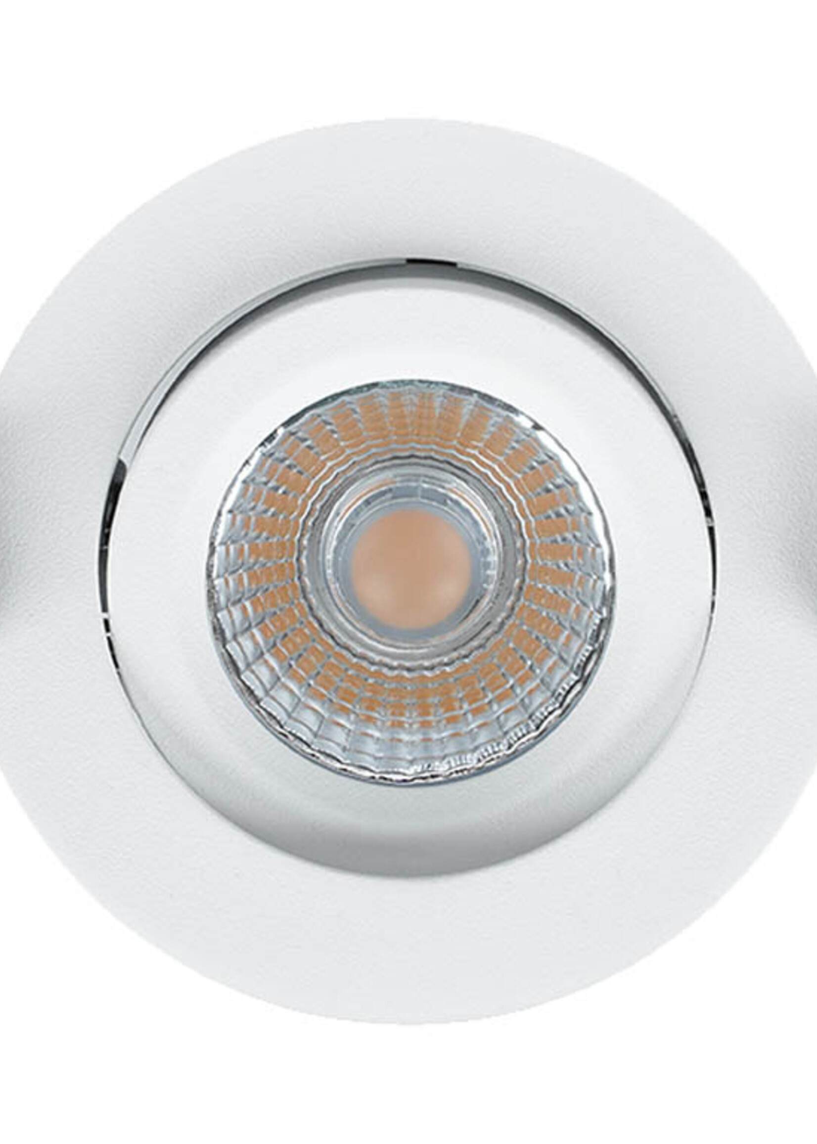 Set van 6 Inbouw Ledspot Praag Wit, 5 Watt, Dimbaar, Warm Wit licht , IP44