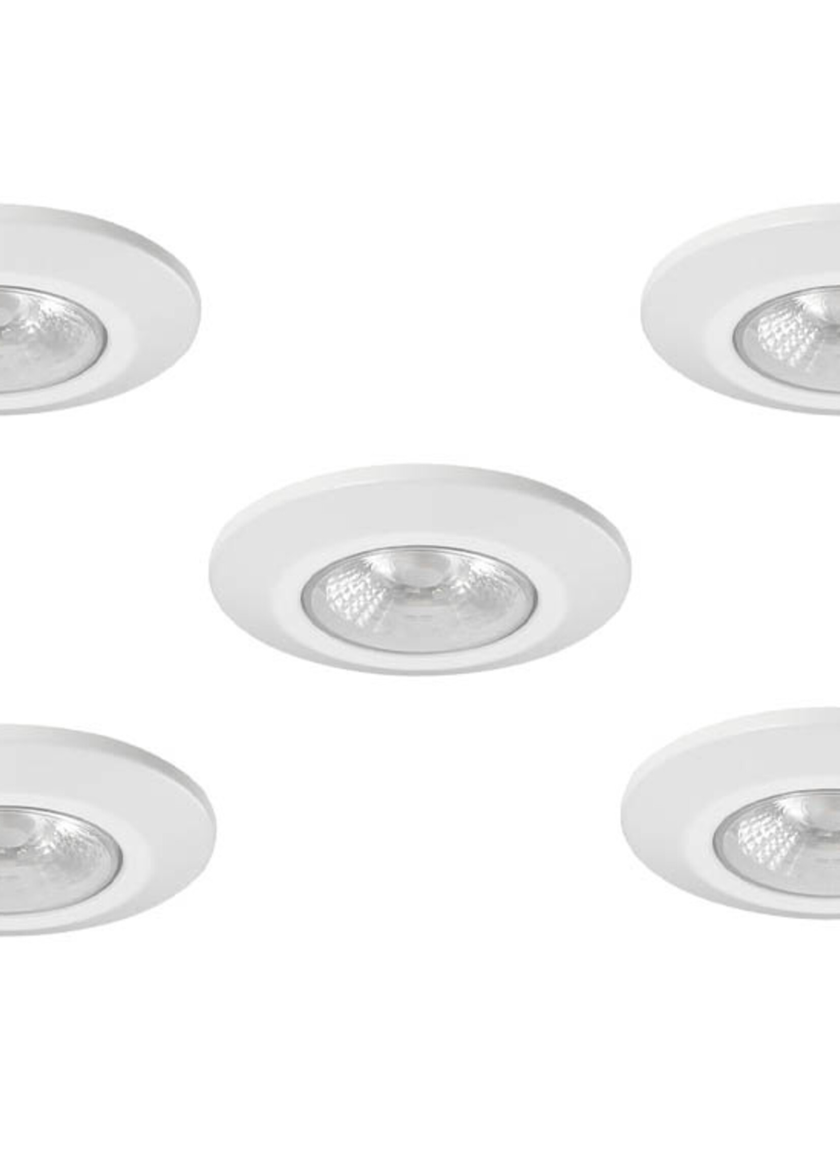 Set van 5 Inbouw Micro Ledspotjes Bern 1,2 watt IP65 Dimbaar witte  kleur