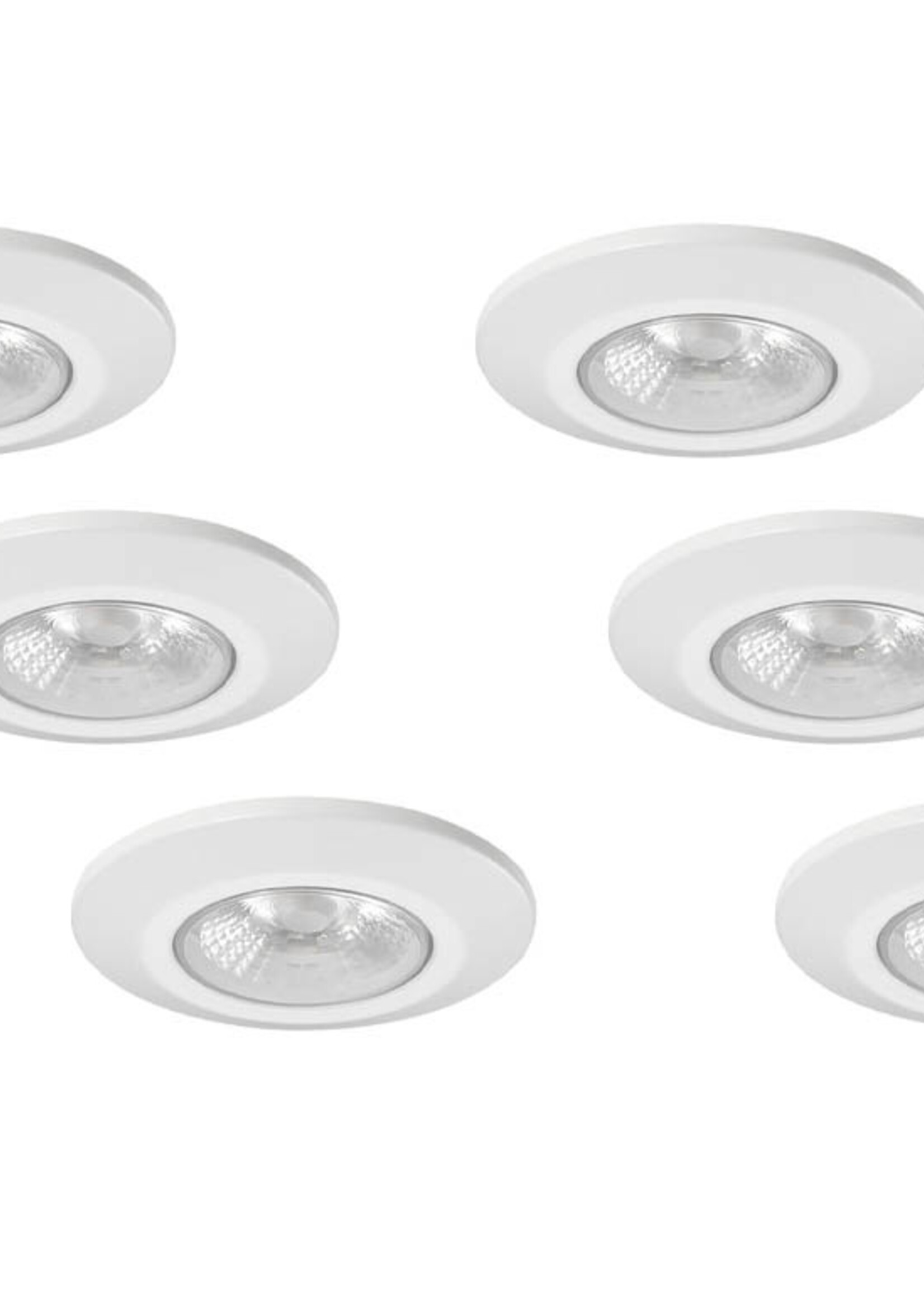Set van 6 Inbouw Micro Ledspotjes Bern 1,2 watt IP65 Dimbaar witte  kleur