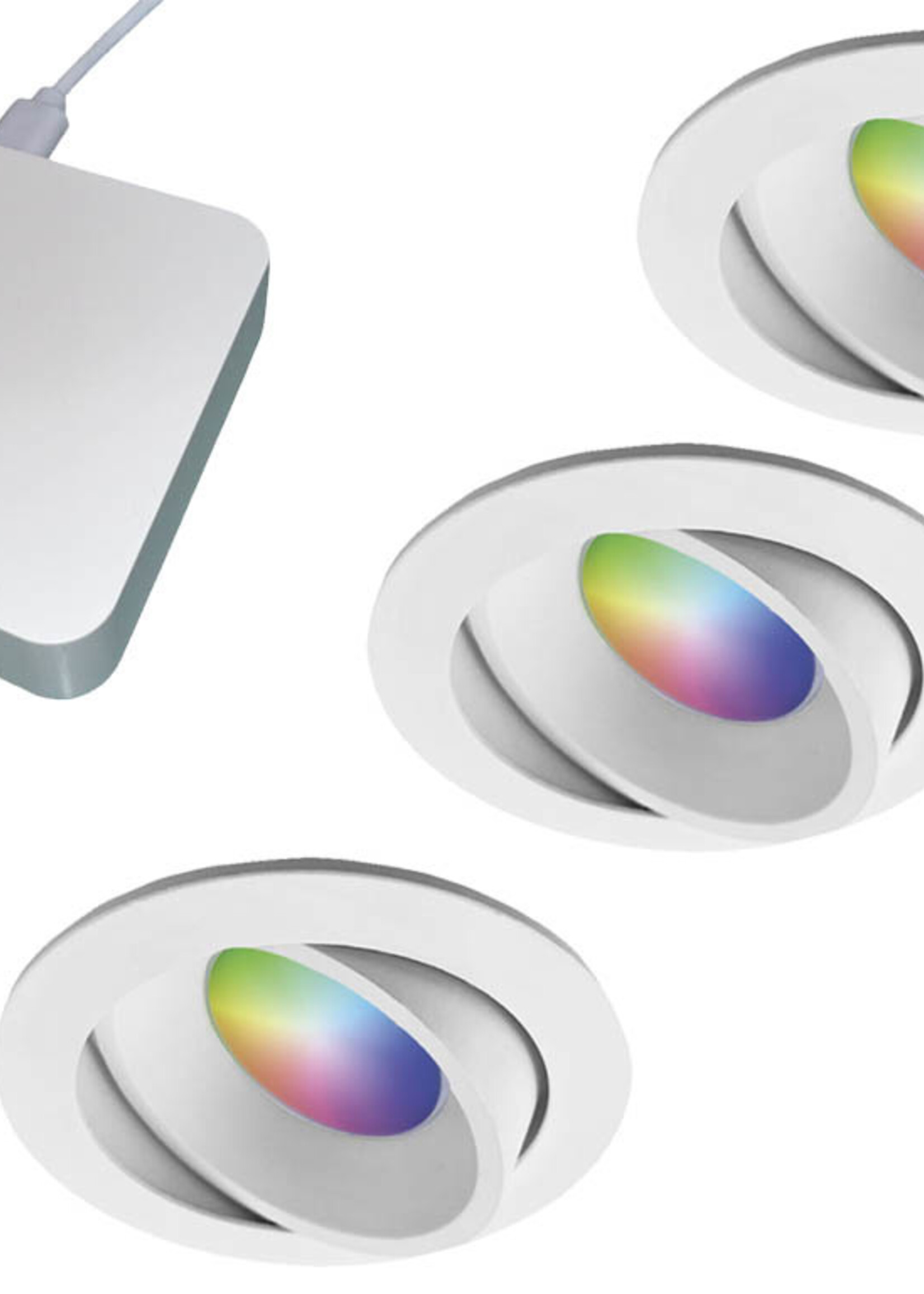 Starterset Smartverlichting :  Kleuren inbouw spots met Bridge