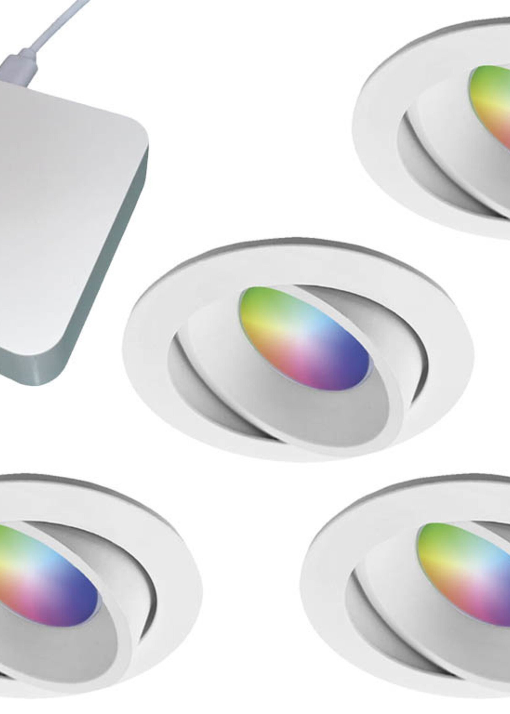 Starterset Smartverlichting :  Kleuren inbouw spots met Bridge