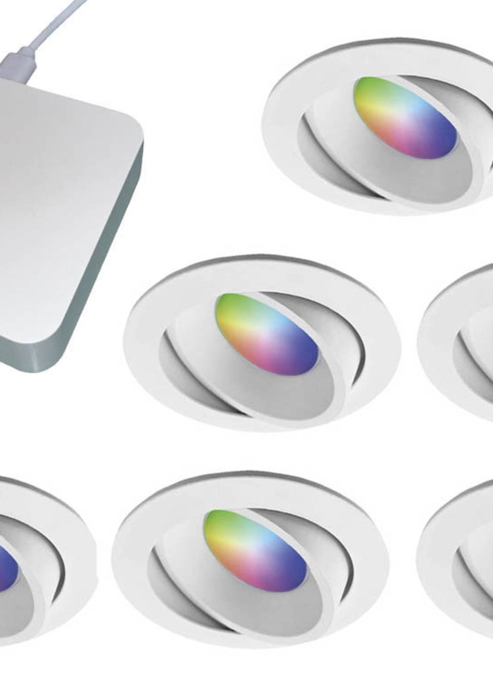 Starterset Smartverlichting :  Kleuren inbouw spots met Bridge