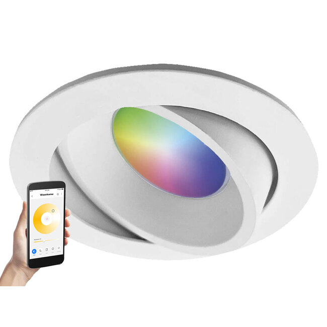 Smart Inbouwspot Wit - RGB & Dimtone