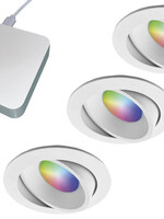 Starterset Smartverlichting :  3x Kleuren inbouw spots met Bridge
