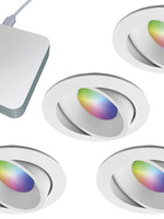 Starterset Smartverlichting :  4x Kleuren inbouw spots met Bridge