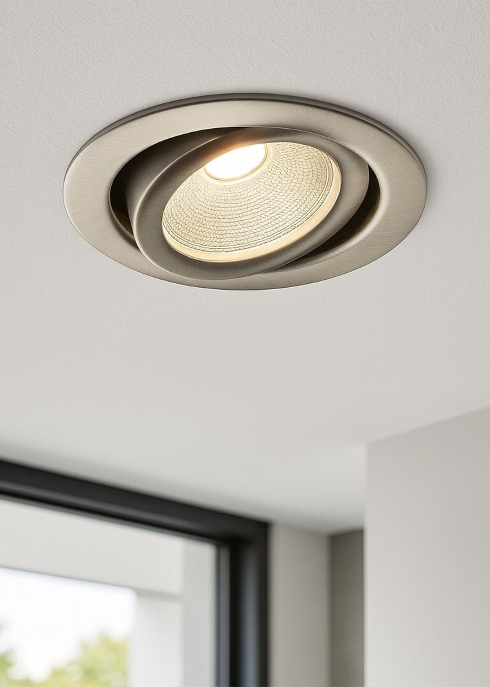 Rvs kleur Inbouw Ledspot Oslo, 6 Watt, Dimbaar Warm Wit IP44