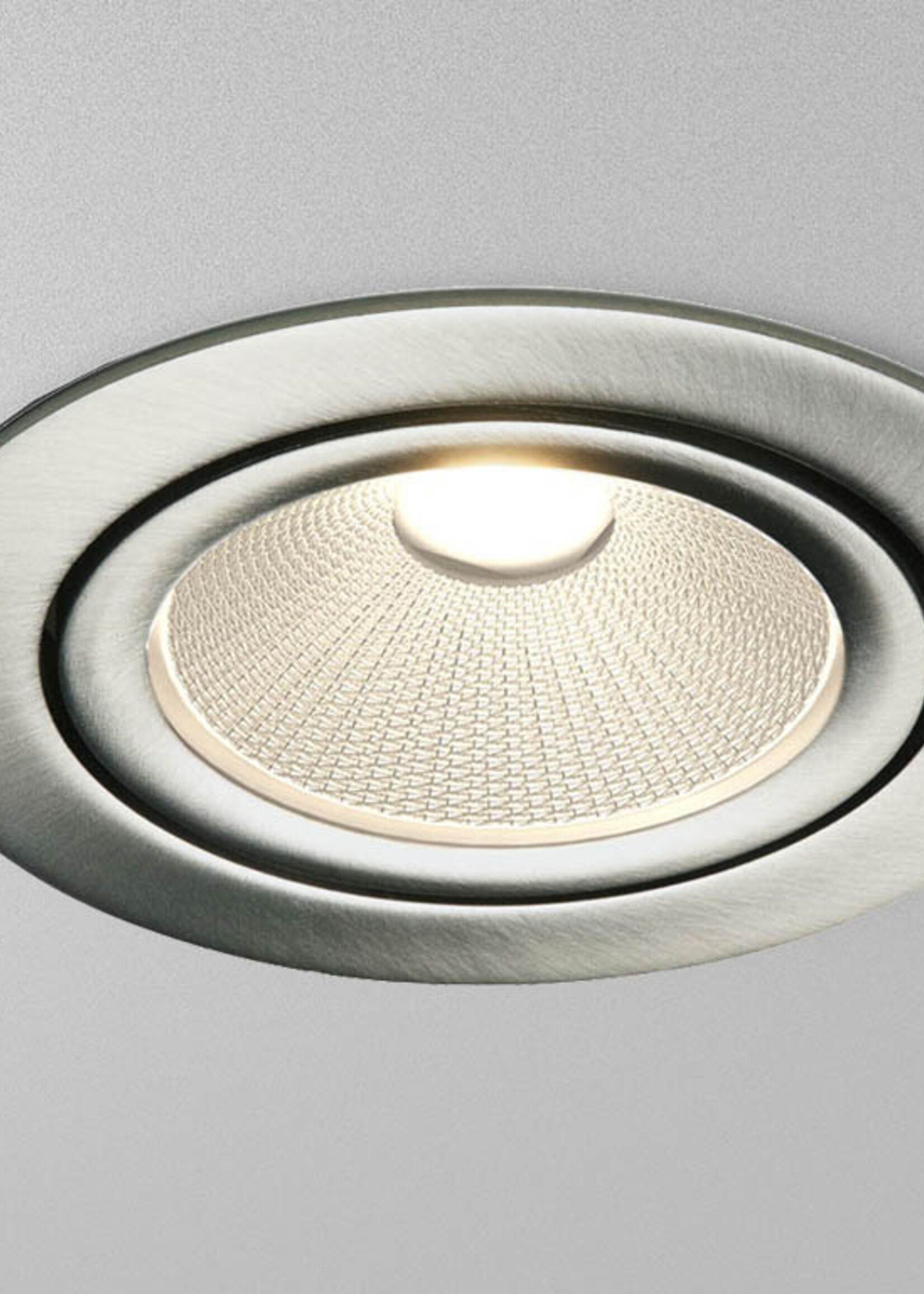 Rvs kleur Inbouw Ledspot Oslo, 6 Watt, Dimbaar Warm Wit IP44