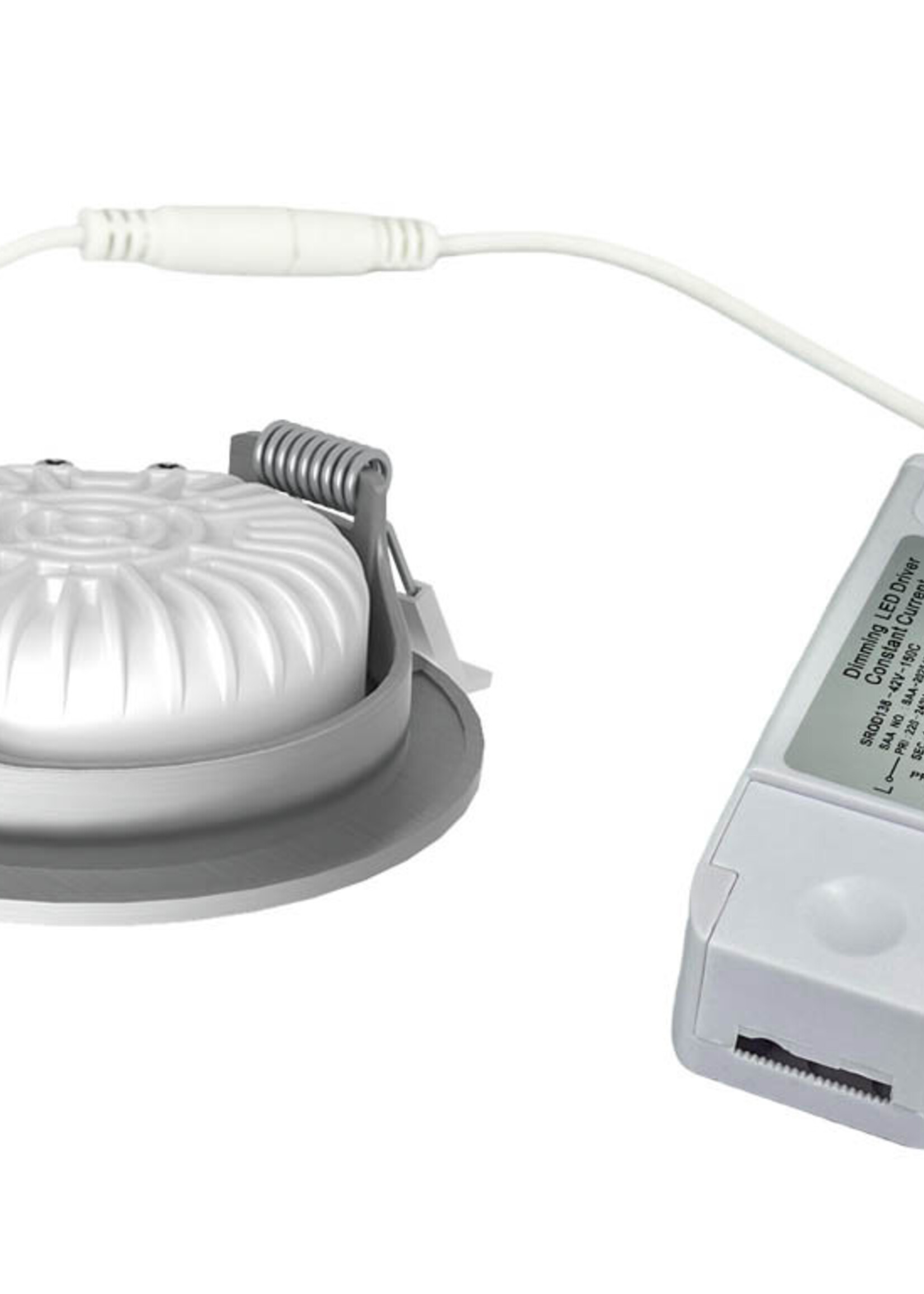 Rvs kleur Inbouw Ledspot Oslo, 6 Watt, Dimbaar Warm Wit IP44