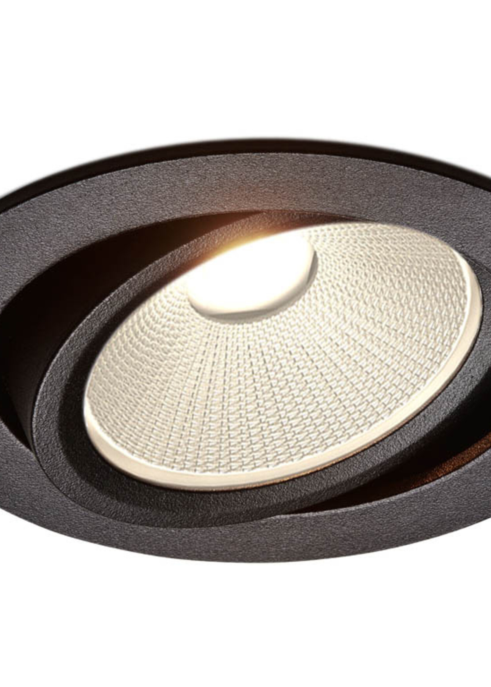 Set van 2 Zwarte Inbouw Ledspot Oslo, 6 Watt, Dimbaar Warm Wit IP44