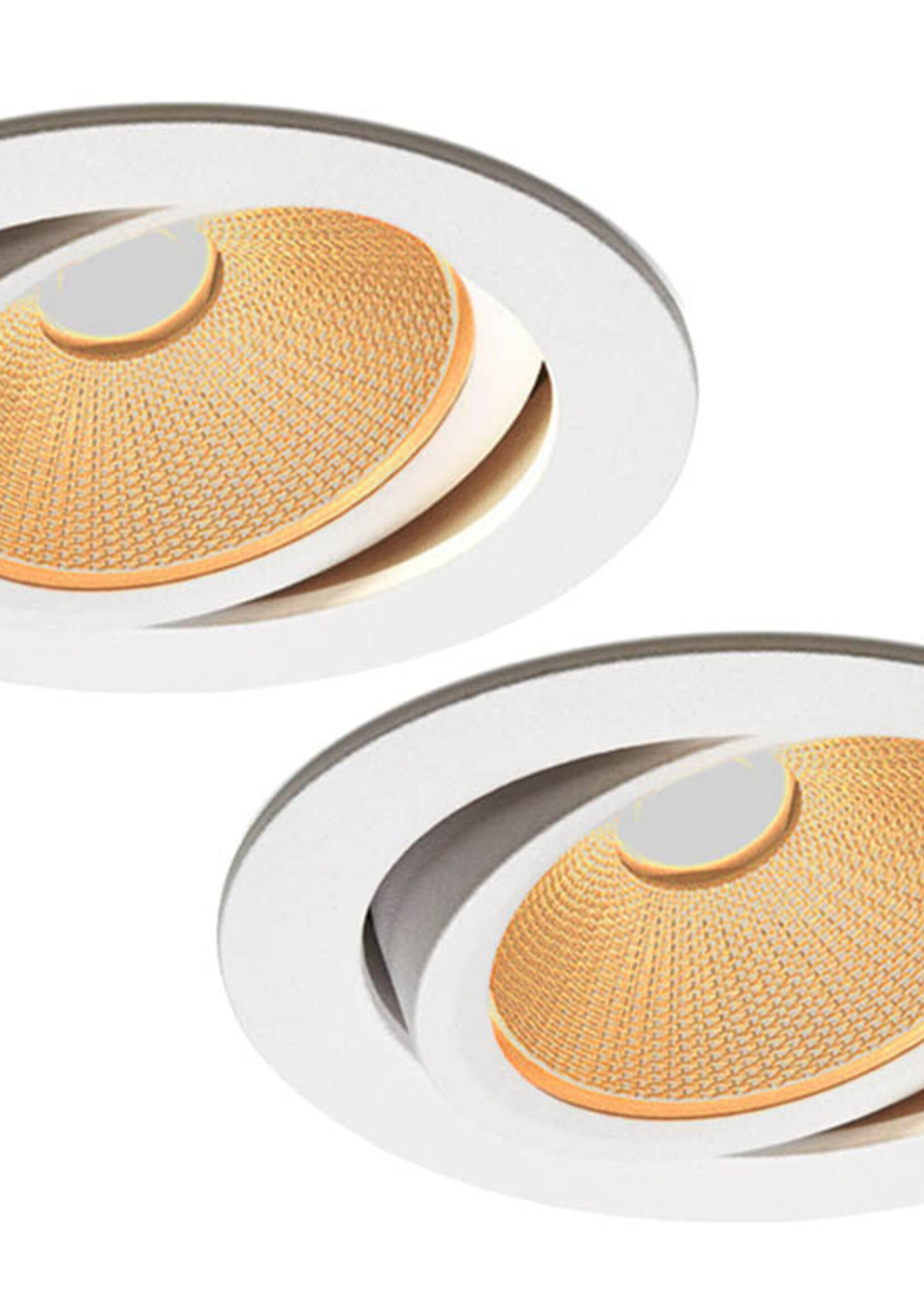 Set van 2 Witte Inbouw Ledspot Oslo, 6 Watt, Dim to Warm Wit IP44