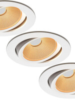 Set van 3 Inbouw Ledspot Oslo, 6 Watt, Dim to Warm Wit, IP44