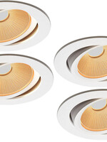 Set van 4 Inbouw Ledspot Oslo, 6 Watt, Dim to Warm Wit, IP44