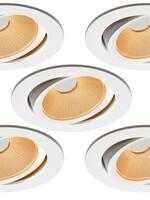Set van 5 Inbouw Ledspot Oslo, 6 Watt, Dim to Warm Wit, IP44