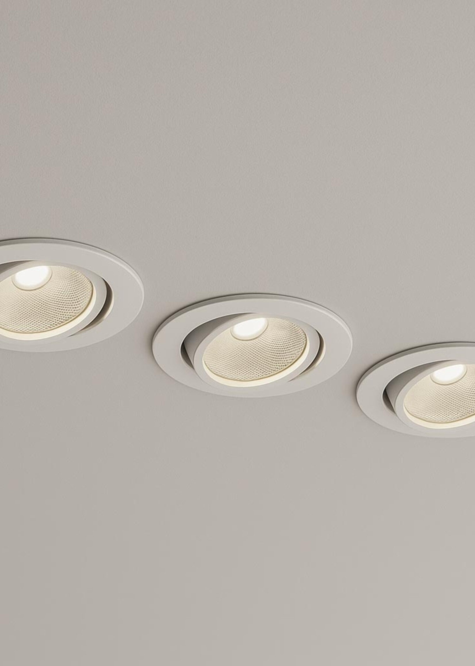 Set van 3 Witte Inbouw Ledspot Oslo, 6 Watt, Dimbaar Warm Wit IP44