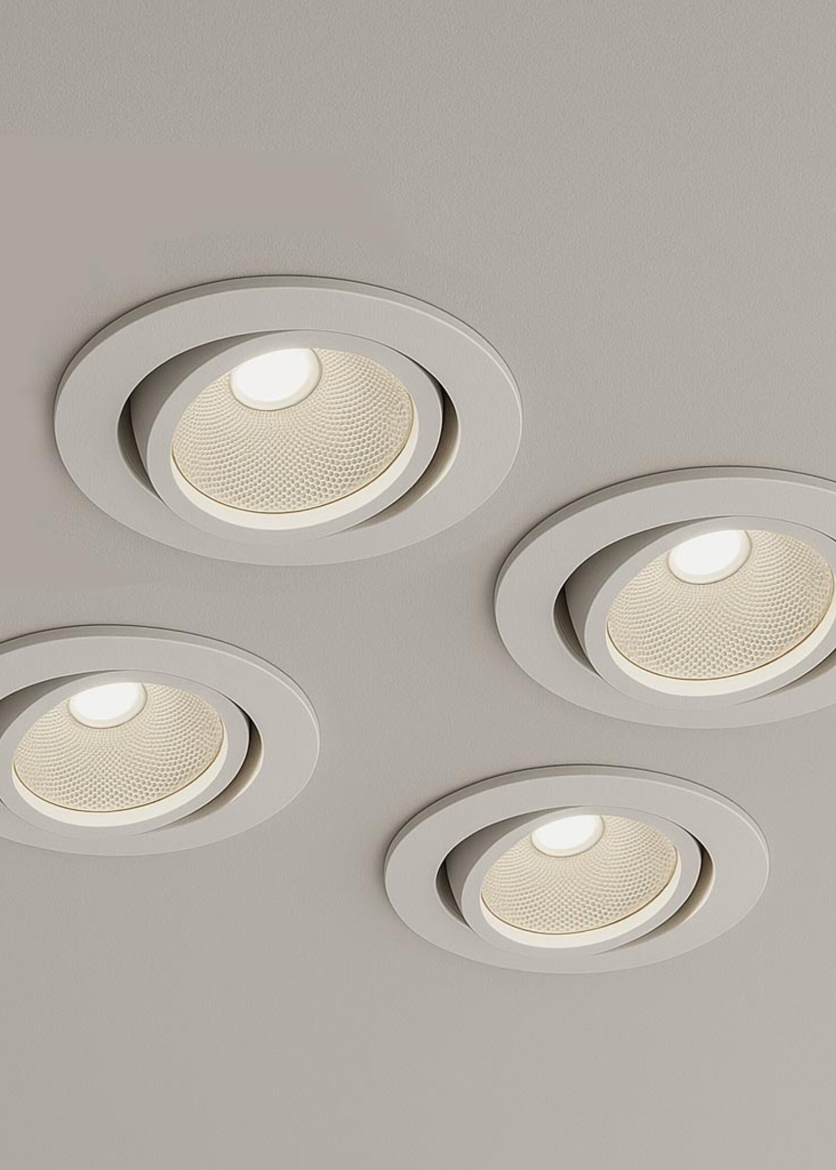 Set van 4 Witte Inbouw Ledspot Oslo, 6 Watt, Dimbaar Warm Wit IP44