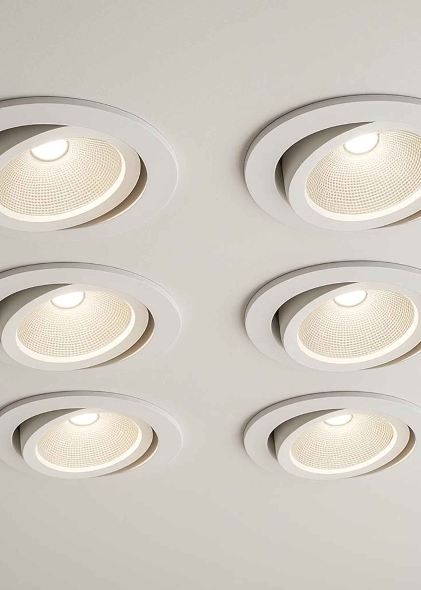 Set van 6 Witte Inbouw Ledspot Oslo, 6 Watt, Dimbaar Warm Wit IP44
