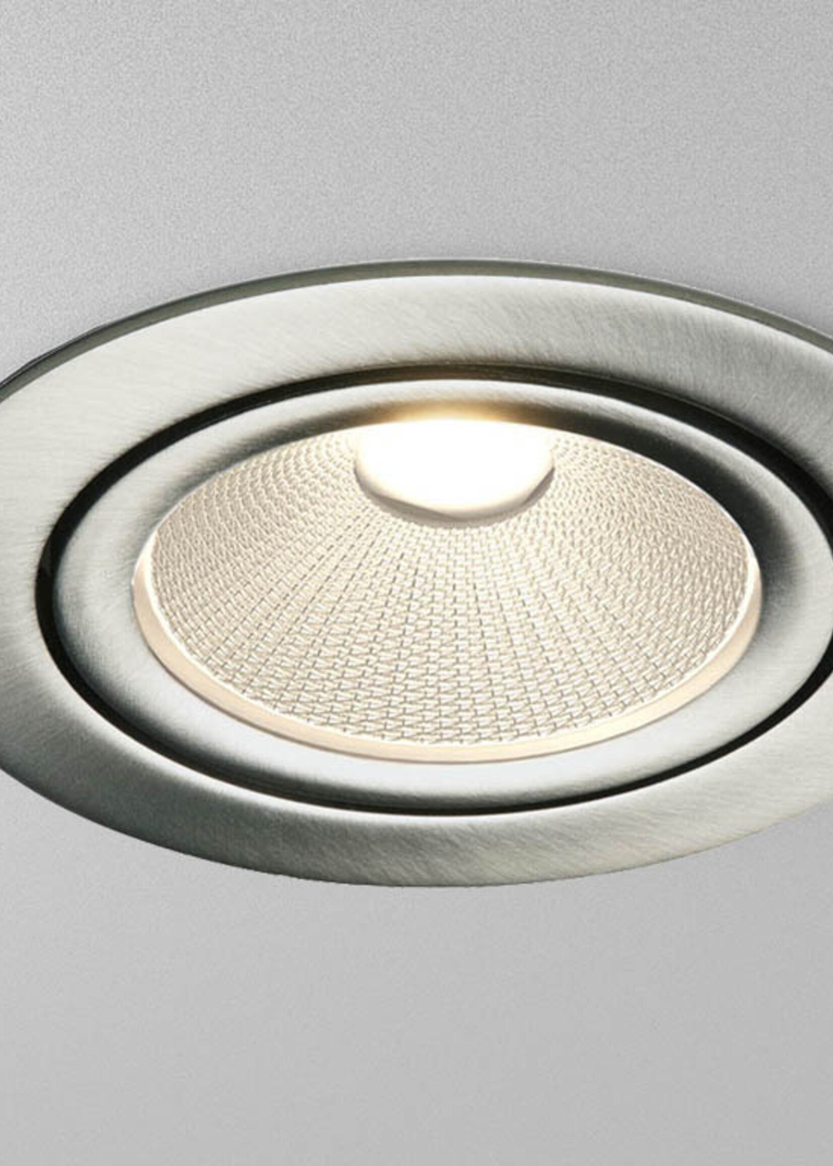 Set van 3 Rvs kleur Inbouw Ledspot Oslo, 6 Watt, Dimbaar Warm Wit IP44