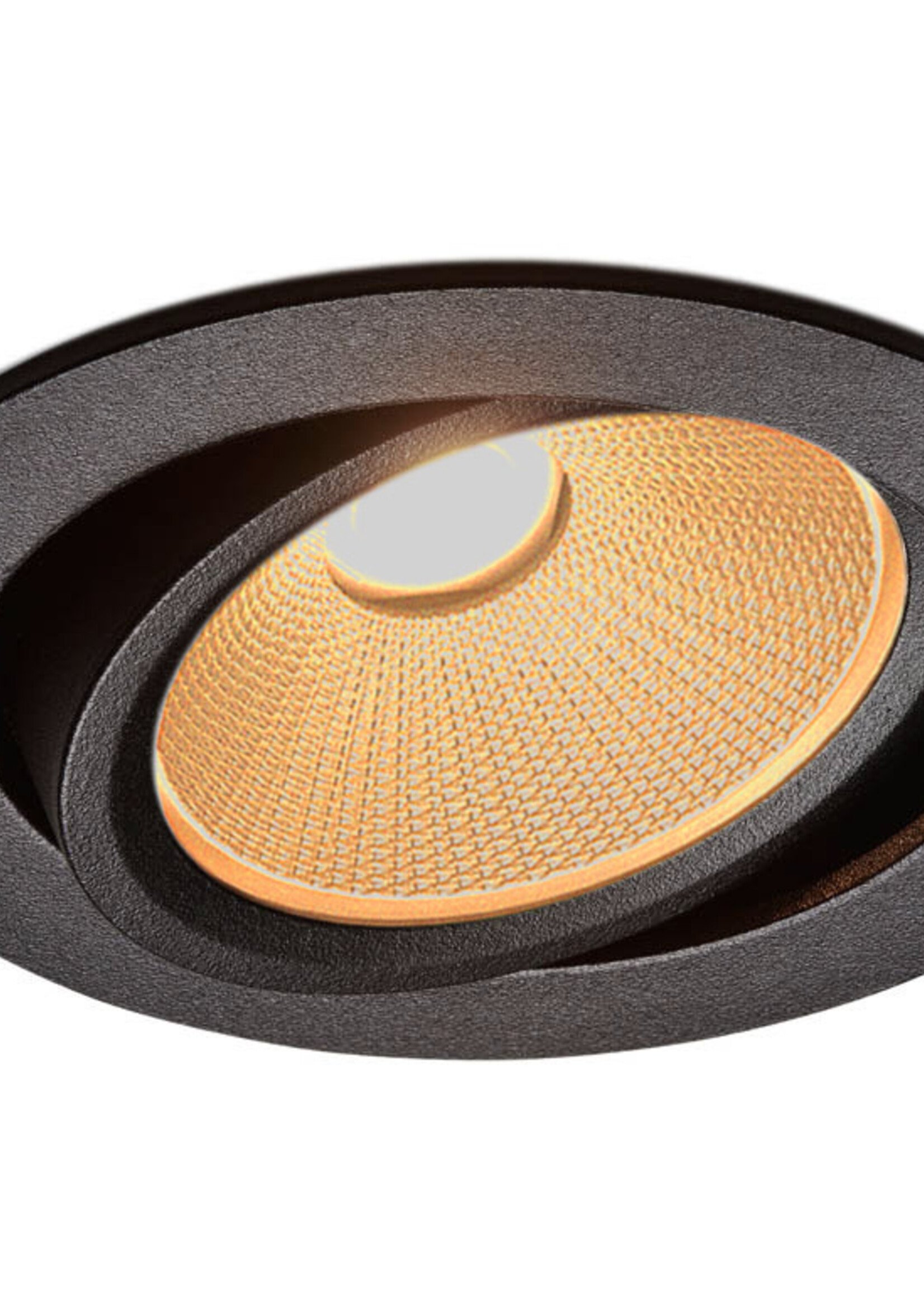 Set van 2 Zwarte Inbouw Ledspot Oslo, 6 Watt, Dim to Warm Wit IP44