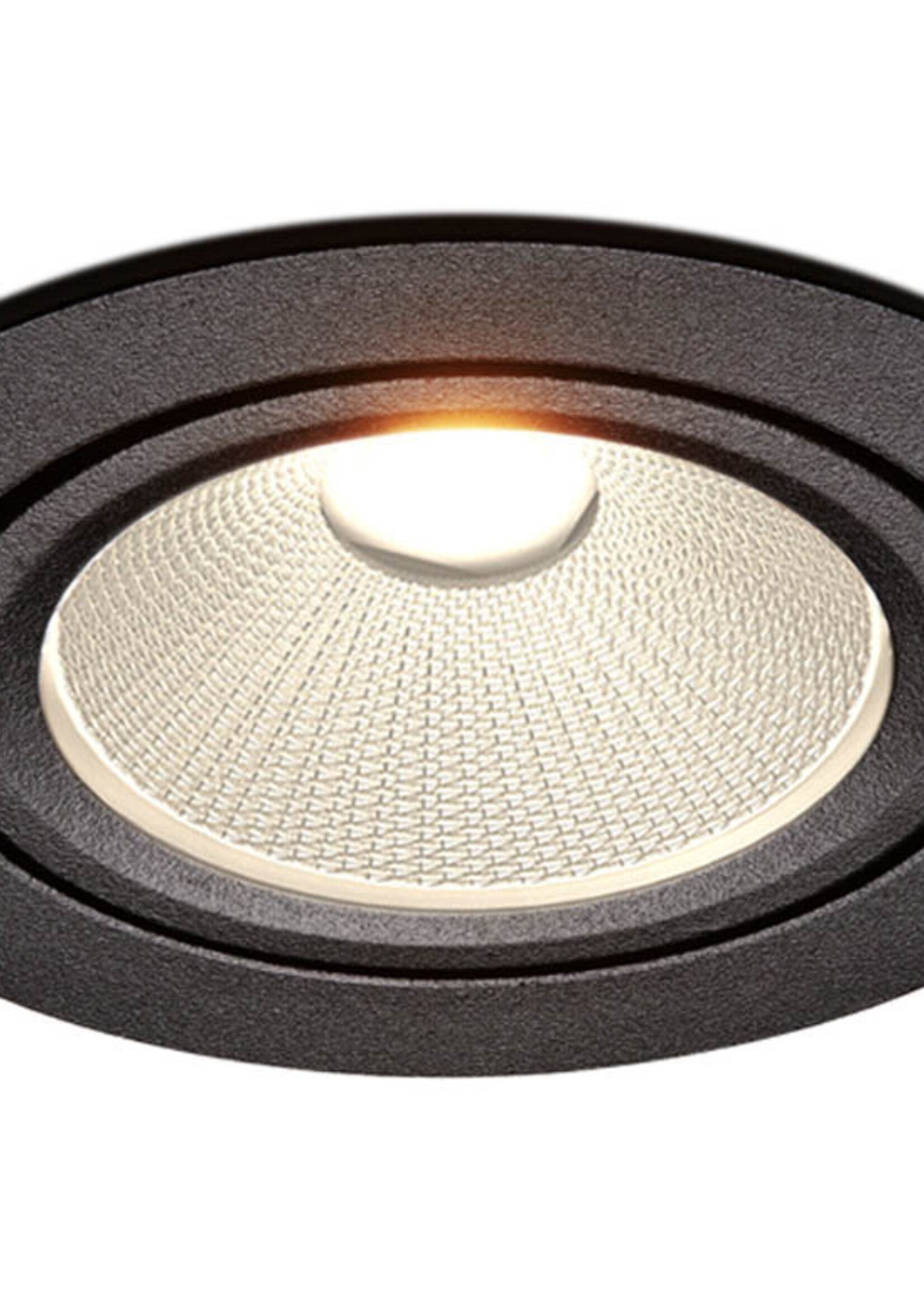 Set van 2 Zwarte Inbouw Ledspot Oslo, 6 Watt, Dim to Warm Wit IP44