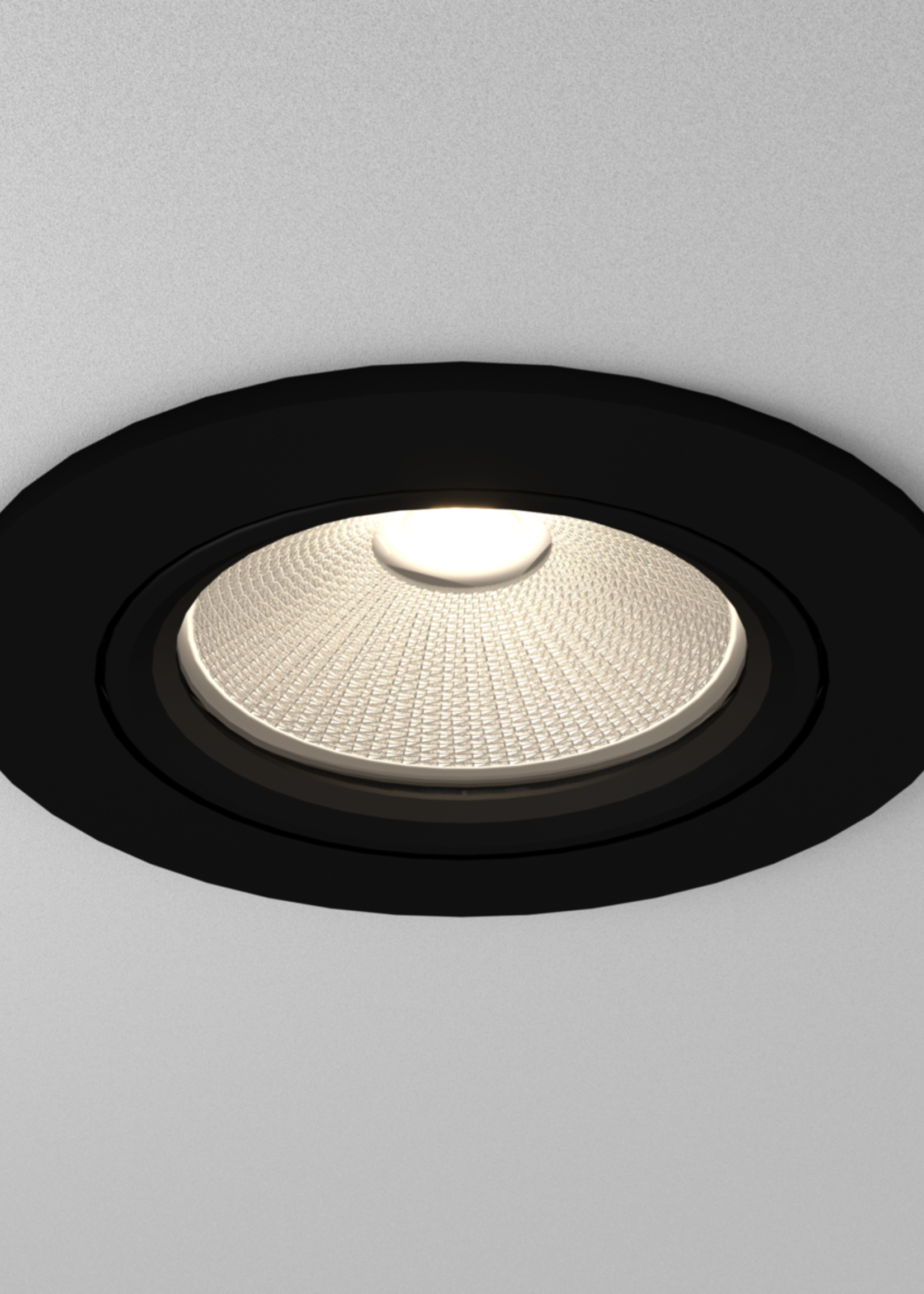 Set van 2 Zwarte Inbouw Ledspot Oslo, 6 Watt, Dim to Warm Wit IP44