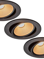 Set van 3 Inbouw Ledspot Oslo, 6 Watt, Dim to Warm Wit, IP44