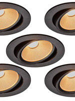 Set van 5 Inbouw Ledspot Oslo, 6 Watt, Dim to Warm Wit, IP44