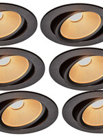 Set van 6 Inbouw Ledspot Oslo, 6 Watt, Dim to Warm Wit, IP44