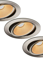 Set van 3 Inbouw Ledspot Oslo, 6 Watt, Dim to Warm Wit, IP44
