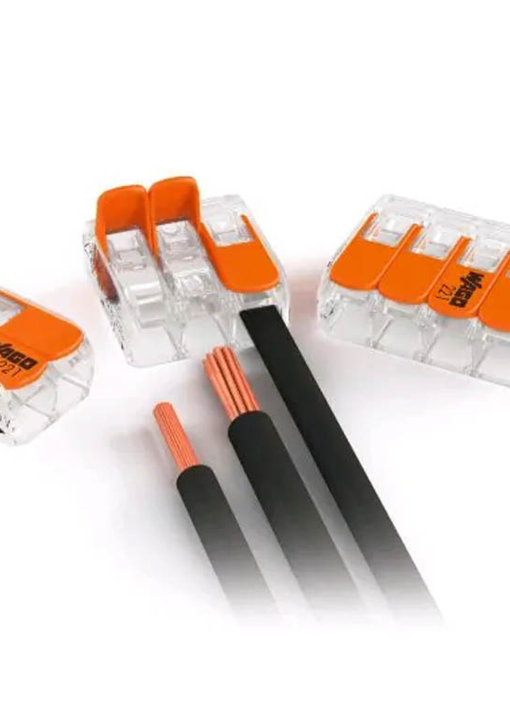 Wago Wago lasklem 3-polig - 4 mm - transparant-oranje, 12 stuks