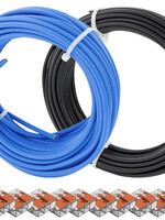 Set Installatiedraad  10 m blauw, zwart  met Wago Lasklemmen