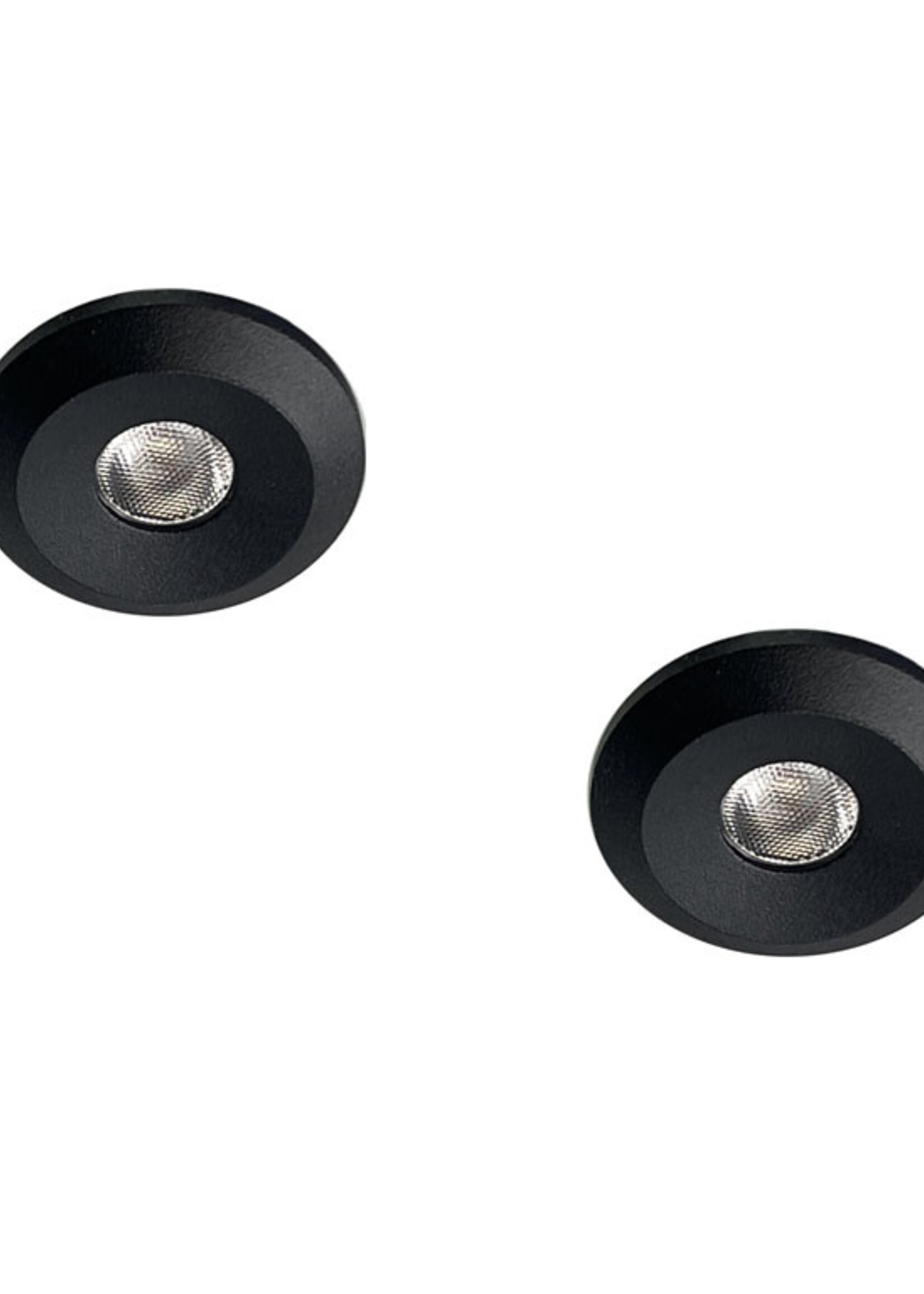 Set van 2 Microledjes Maduro, dimbaar, 1,2 Watt, Zwart IP44
