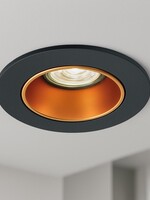 Zwart met goudkleur Inbouw Ledspot Aruba, 5 Watt