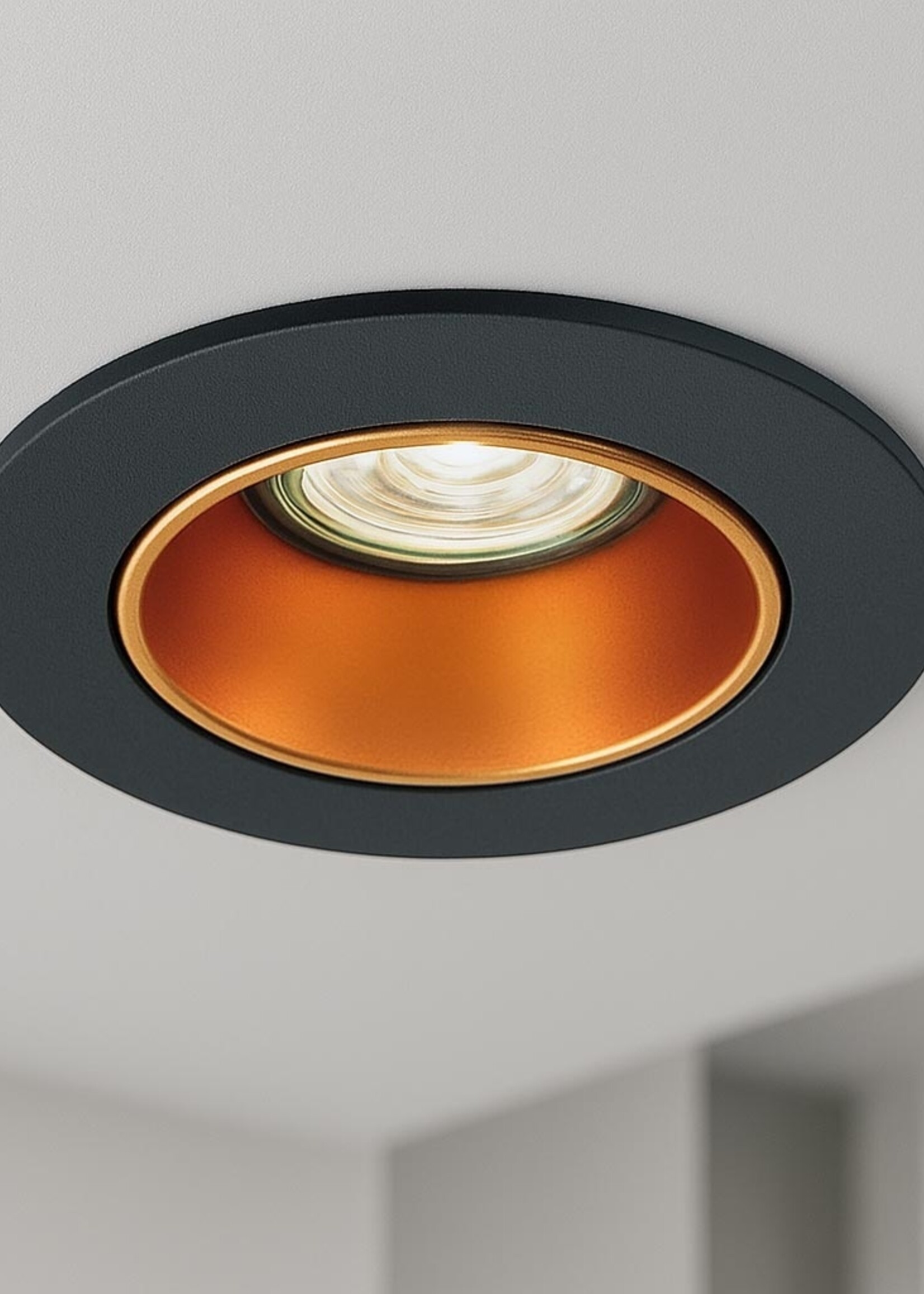 Zwart met goudkleur Inbouw Ledspot Aruba, 5 Watt, dimbaar