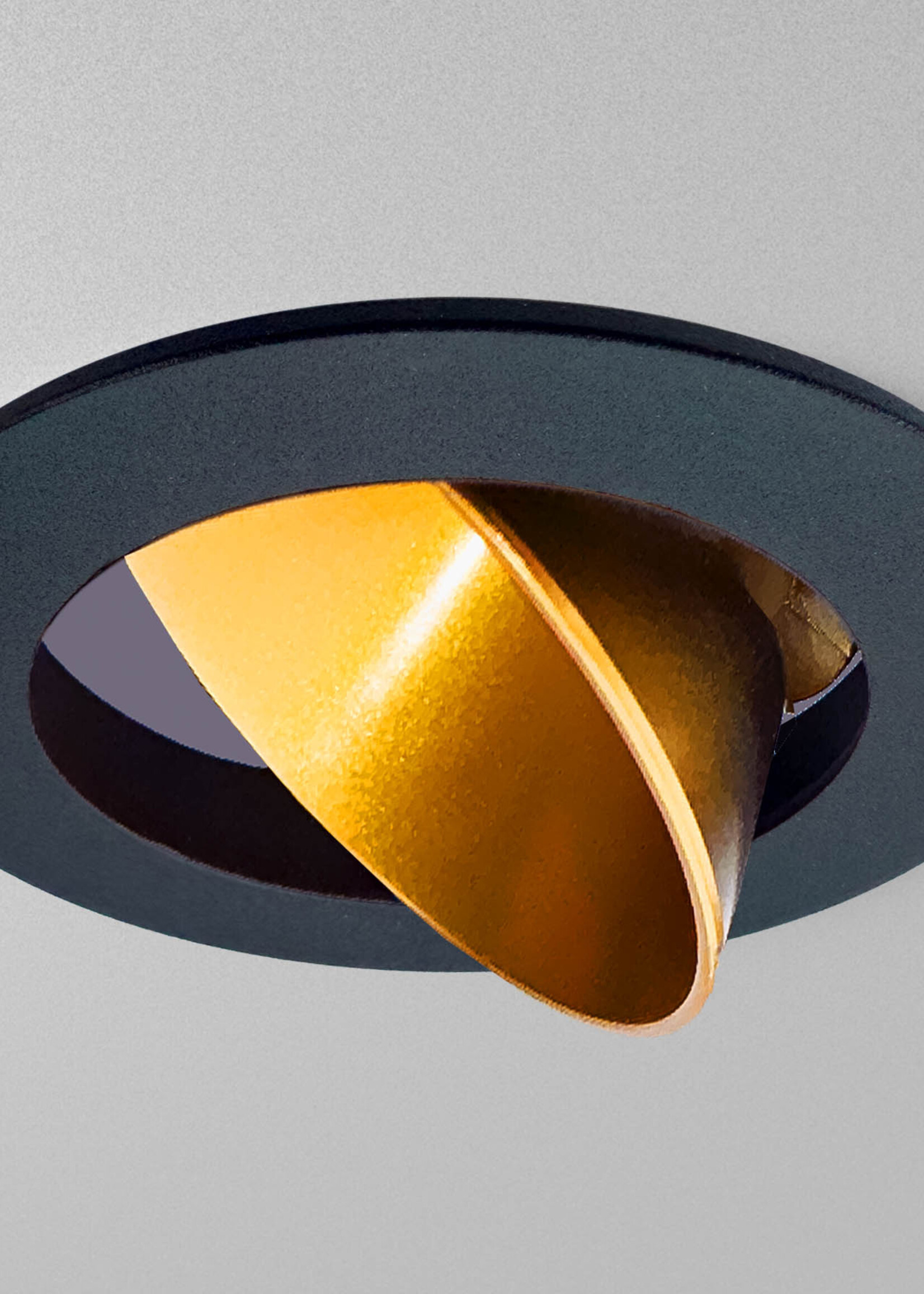 Zwart met goudkleur Inbouw Ledspot Aruba, 5 Watt, dimbaar