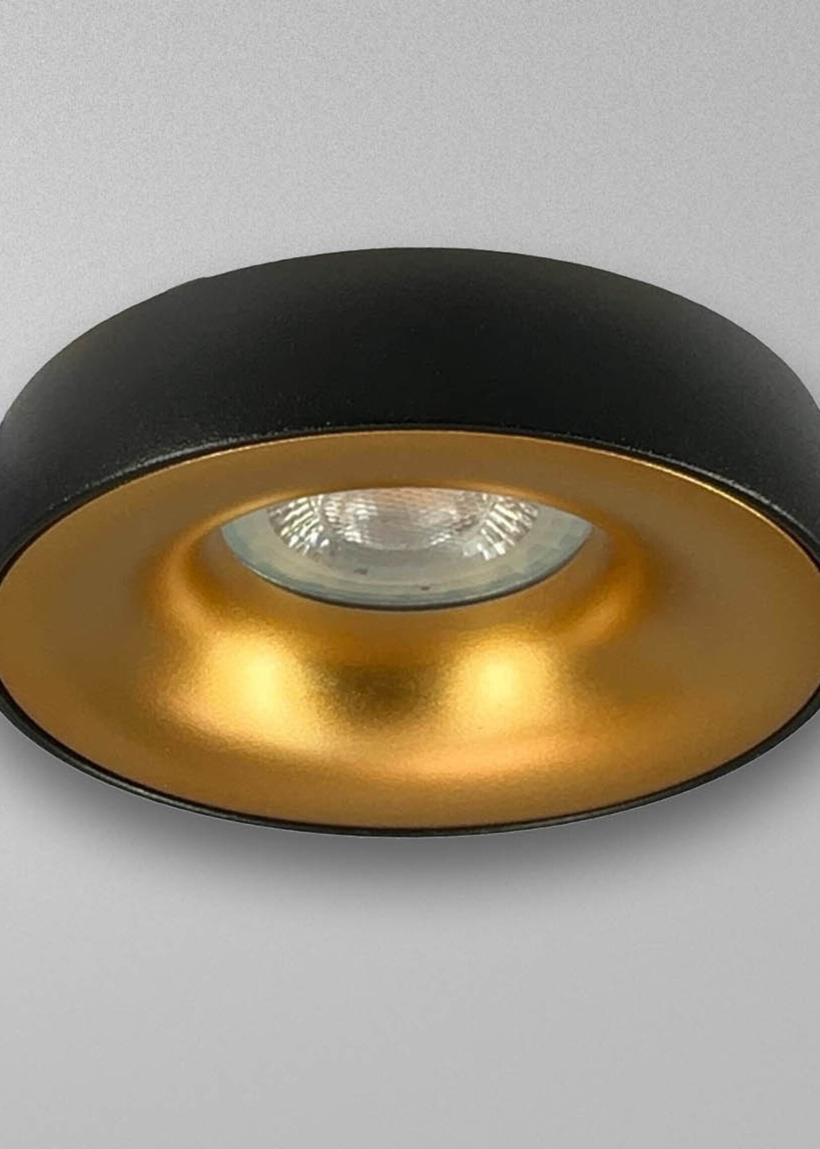 Set van 3 zwart met goudkleur Inbouw Ledspot Samos, 5 Watt