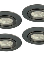 Set van 4 Inbouw Inbouw Ledspot Dublin, Gun Metal, 6 Watt, IP44
