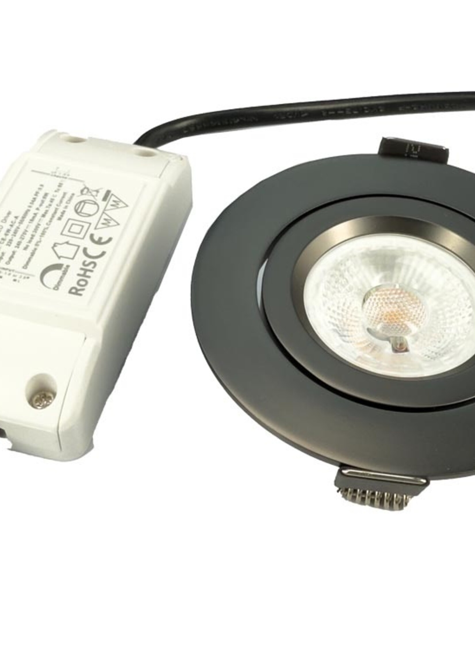 Set van 6 Inbouw Inbouw Ledspot Dublin, Gun Metal, 6 Watt, IP44