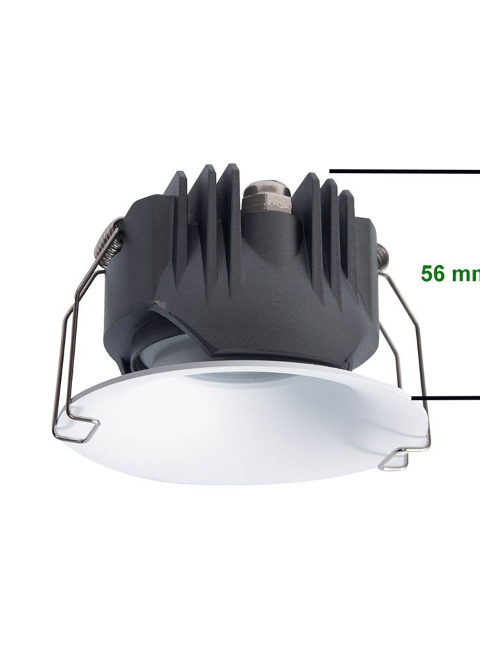 Witte Inbouw Ledspot Napels, 7 Watt, Dimbaar,  Warm Wit, IP44
