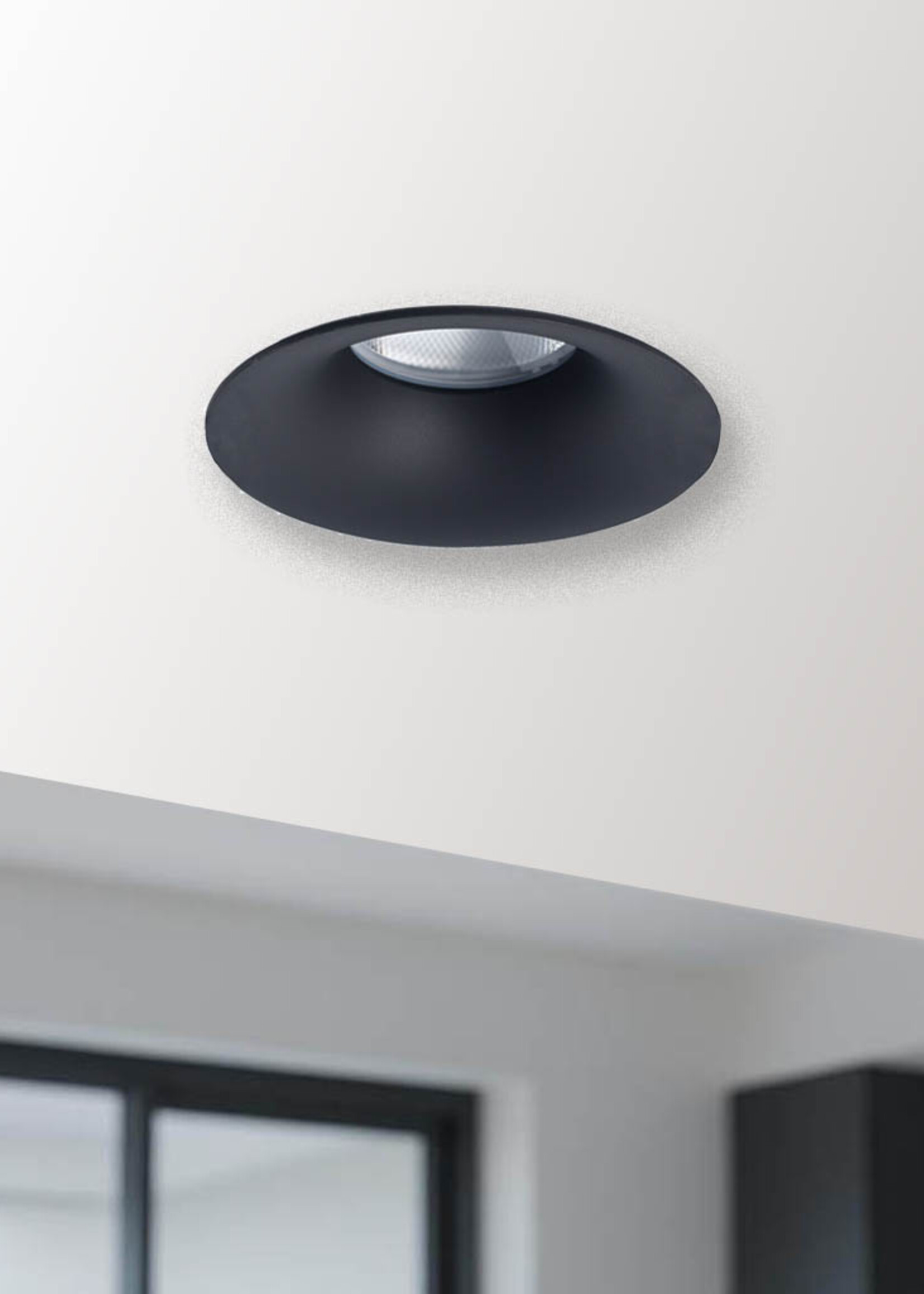 Zwarte Inbouw Ledspot Napels, 7 Watt, Dimbaar,  Warm Wit, IP44