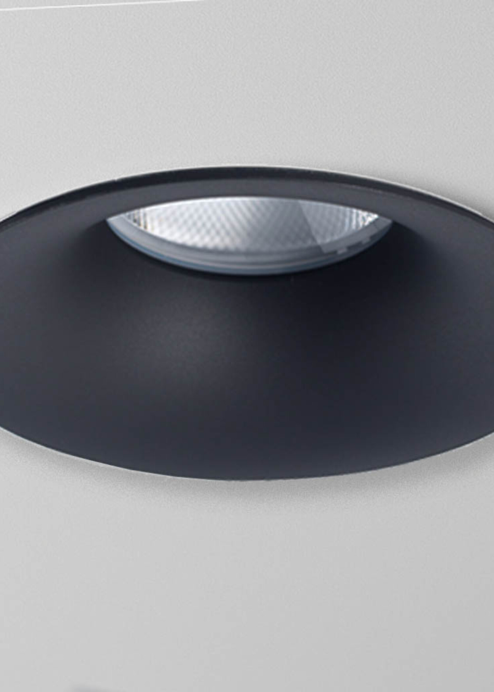 Zwarte Inbouw Ledspot Napels, 7 Watt, Dimbaar,  Warm Wit, IP44
