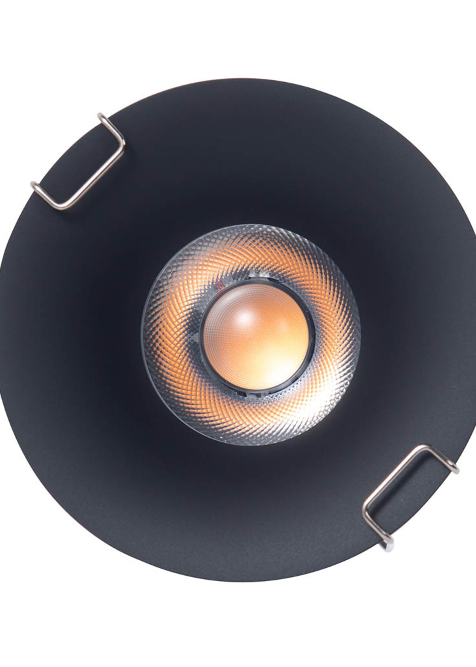 Zwarte Inbouw Ledspot Napels, 7 Watt, Dimbaar,  Warm Wit, IP44