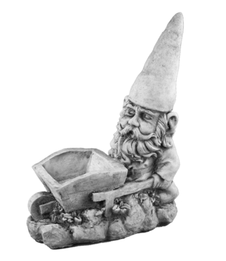 Kabouter met kruiwagen