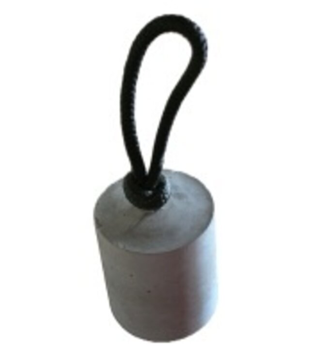Deurstopper zwart touw grijs